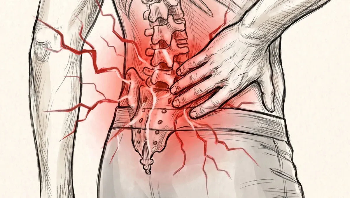 Spinal stenosis pain illustration