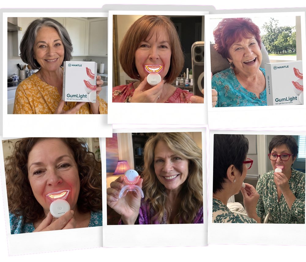 Volunteers using GumLight at home