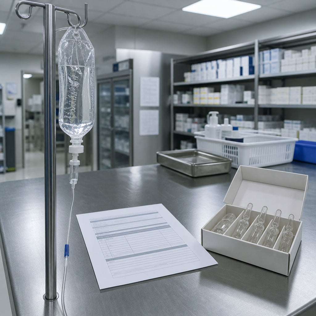The bag on the left is the emergency dose. Nobody in that building ever asked what the daily version would look like.