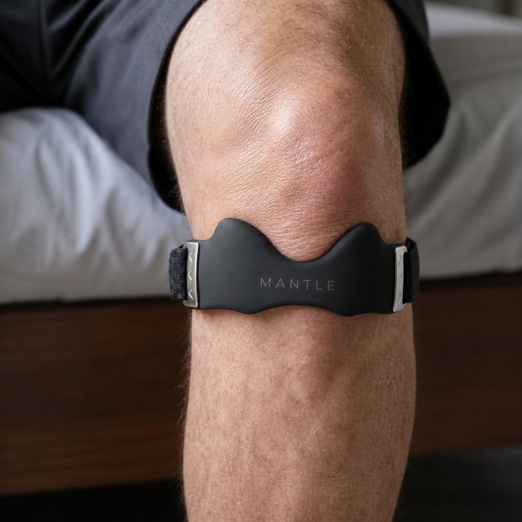 The Mantle Onepoint strap fastened an inch below the kneecap